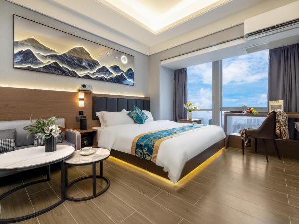 Xingyin Cloudy Hotel Guangzhou Changgang Subway Station - Free Shuttle Bus to Canton Fair Complex During Canton Fair Period : photo 1 de la chambre chambre lit king-size - vue sur ville