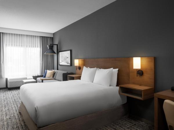 Hyatt Place San Antonio Riverwalk : photo 3 de la chambre chambre lit king-size pour personnes à mobilité réduite avec canapé-lit et baignoire adaptée