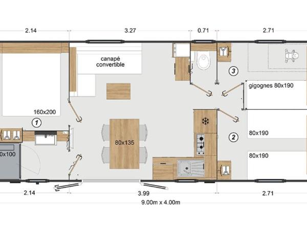 Le Ruisseau - EuroResorts Bidart : photo 4 de la chambre mobile home