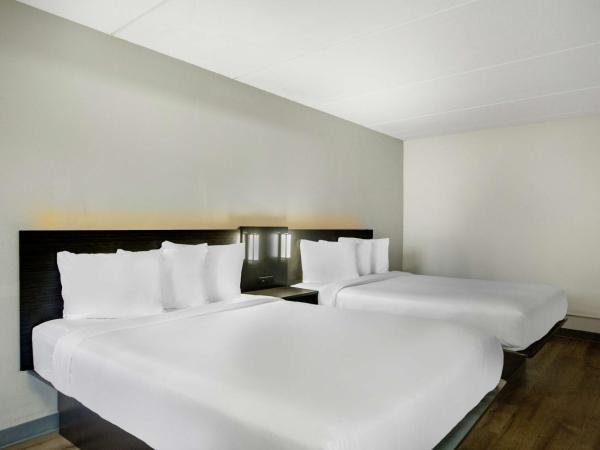 Motel 6 San Antonio, TX I-35 North Corridor : photo 1 de la chambre chambre avec 2 lits queen-size et douche accessible en fauteuil roulant - adaptée aux personnes à mobilité réduite