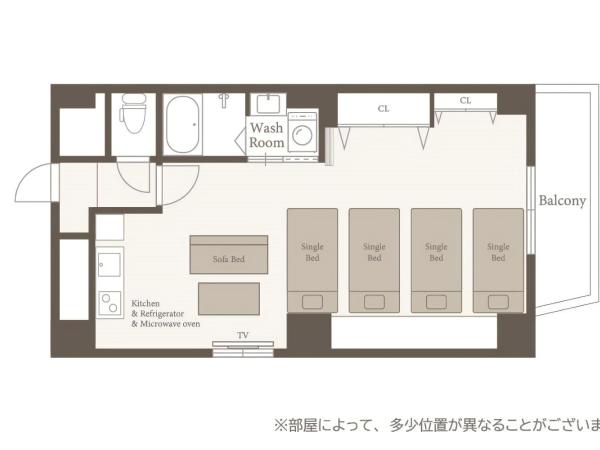 TAKUTO STAY SAKAISUJI-HOMMACHI : photo 1 de la chambre chambre familiale supérieure