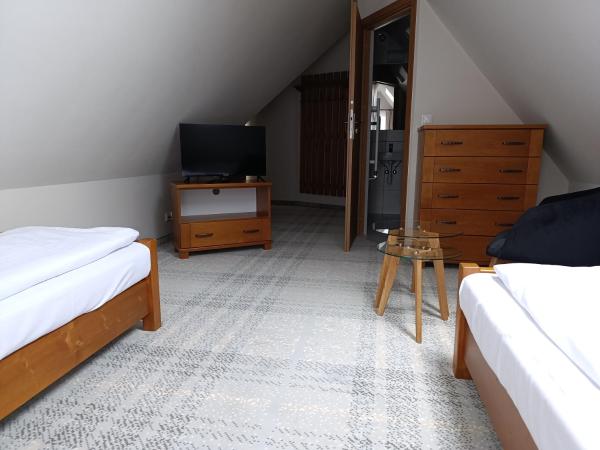 Tatrzańska Przystań : photo 6 de la chambre family studio (2 separate rooms with 2 private bathrooms) with balcony - attic 