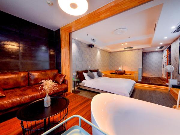 笑脸里青年旅舍天府店 : photo 1 de la chambre chambre lit queen-size deluxe