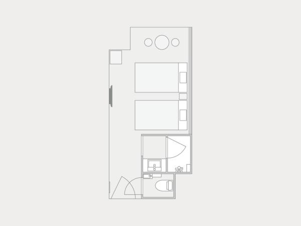 karaksa hotel grande Shin-Osaka Tower : photo 8 de la chambre chambre lits jumeaux standard - non-fumeurs