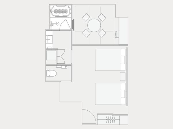 karaksa hotel grande Shin-Osaka Tower : photo 9 de la chambre grand hébergement avec tatami - Étage supérieur