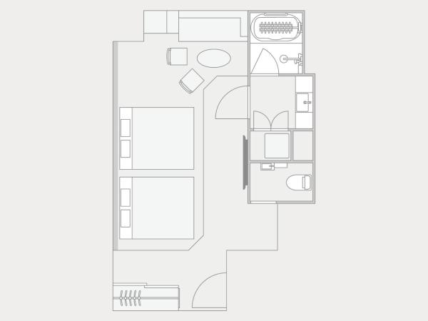 karaksa hotel grande Shin-Osaka Tower : photo 7 de la chambre grande chambre royale - Étage supérieur