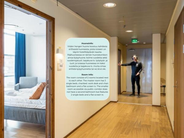 Hiisi Hotel Helsinki Jätkäsaari : photo 2 de la chambre chambre quadruple