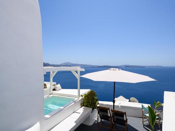 Sophia Oia View : photo 9 de la chambre sophoia - suite troglodyte avec petite piscine extérieure - vue sur caldeira