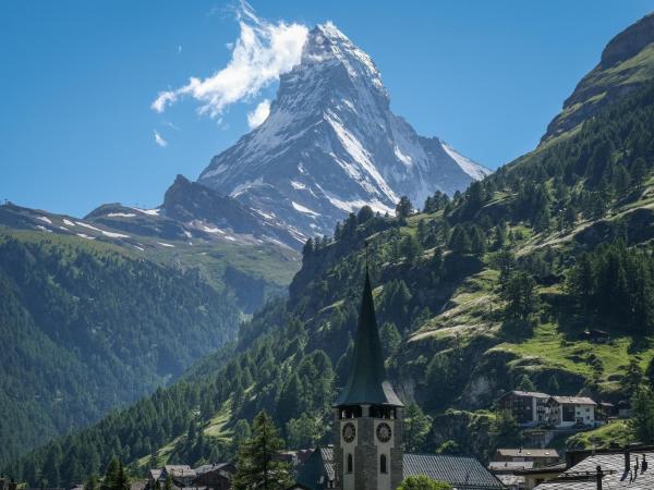 Hotel Parnass : photo 2 de la chambre chambre lits jumeaux ou double - vue sur mont cervin