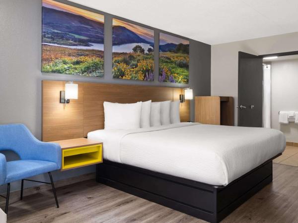 Days Inn by Wyndham Columbus Worthington : photo 1 de la chambre chambre lit king-size pour personnes à mobilité réduite - baignoire avec barres d’appui - non-fumeurs