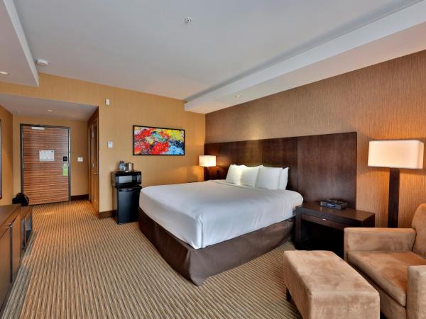 Edmonton Hotel & Convention Center Edmonton : photo 2 de la chambre chambre lit king-size avec douche accessible en fauteuil roulant - adaptée aux personnes à mobilité réduite