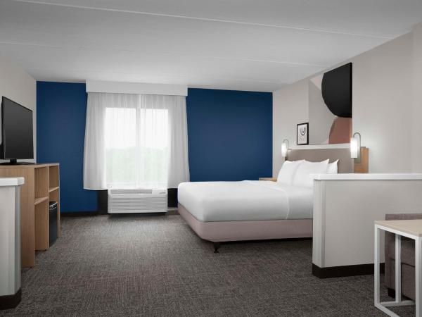 Spark By Hilton San Antonio Airport : photo 2 de la chambre chambre lit king-size avec baignoire accessible aux personnes à mobilité réduite