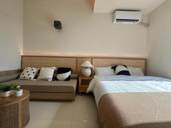 北京栖梦酒店 : photo 8 de la chambre chambre lit queen-size - vue sur jardin