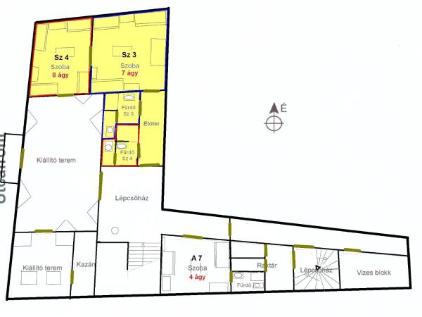 Ciszterci Szállás Pécs : photo 10 de la chambre chambre familiale avec salle de bains privative