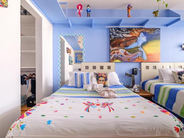 ITZAE Polanquito CDMX Lincoln Park dog friendly : photo 3 de la chambre chambre avec 2 lits queen-size - accessible aux personnes à mobilité réduite