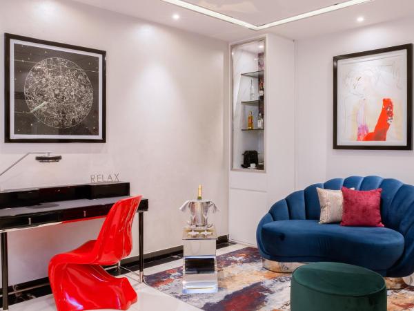 Hotel Mousai - Adults Only : photo 4 de la chambre suite junior mousai avec 2 lits doubles - exposée sud - vue sur océan