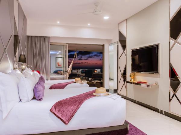 Hotel Mousai - Adults Only : photo 1 de la chambre suite junior mousai avec 2 lits doubles - exposée sud - vue sur océan