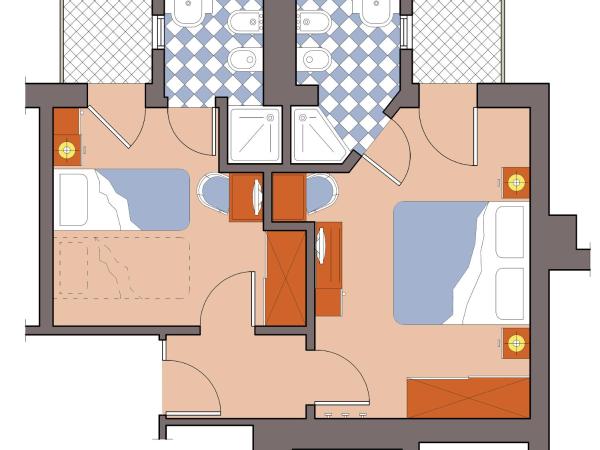 Hotel Eden : photo 1 de la chambre chambre familiale (2 adultes et 2 enfants)