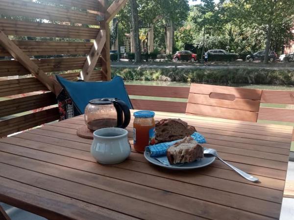 Péniche Chaleureuse avec jacuzzi Toulouse centre : photo 10 de la chambre mobile home