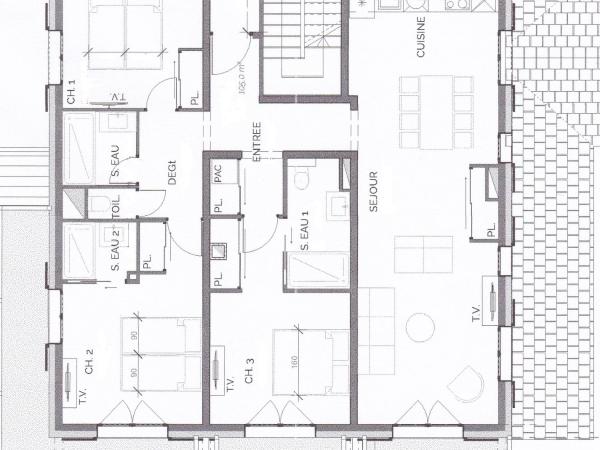 Résidence Frond'Neige : photo 6 de la chambre appartement 3 chambres avec vue sur la montagne