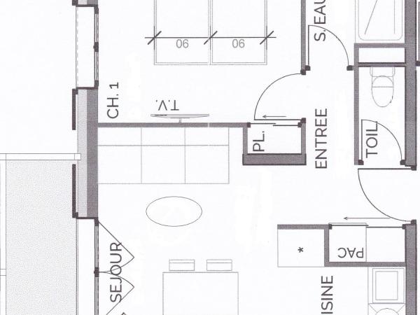 Résidence Frond'Neige : photo 5 de la chambre appartement 1 chambre