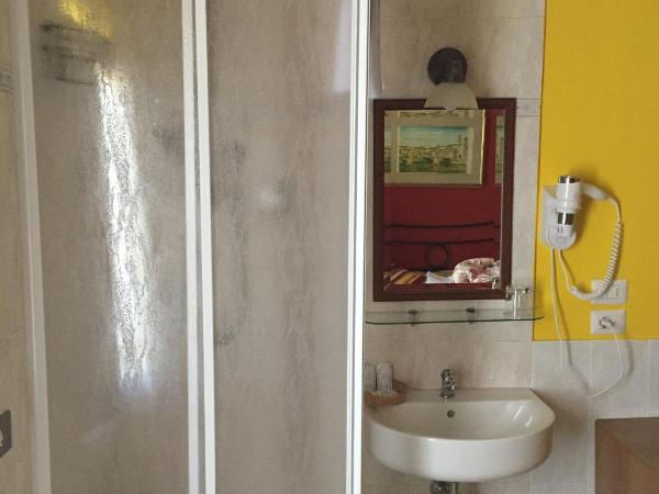 Hotel Aline : photo 2 de la chambre chambre triple avec douche privative et salle de bains commune