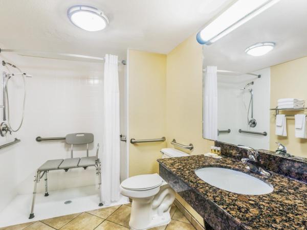 Days Inn by Wyndham Fort Lauderdale-Oakland Park Airport N : photo 4 de la chambre chambre lit queen-size avec douche accessible en fauteuil roulant - adaptée aux personnes à mobilité réduite/non-fumeurs