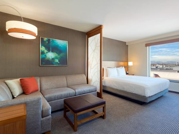 Hyatt Place Denver Downtown : photo 1 de la chambre chambre lit king-size avec baignoire accessible aux personnes à mobilité réduite