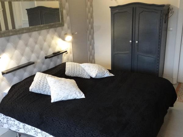 B&B Le Bonimenteur : photo 9 de la chambre noir et blanc - chambre double ou lits jumeaux avec salle de bains privative
