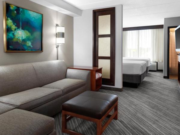 Hyatt Place Charlotte Airport Billy Graham Parkway : photo 3 de la chambre chambre avec 2 lits doubles et canapé-lit