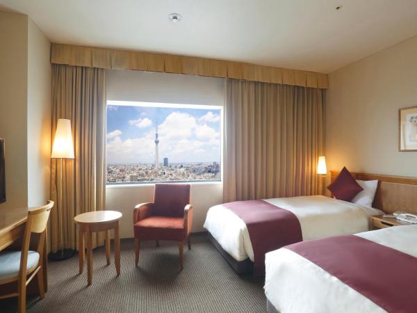 Dai-ichi Hotel Ryogoku : photo 5 de la chambre chambre lits jumeaux premium - vue sur skytree - non-fumeurs 