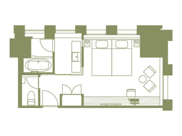 Nagoya JR Gate Tower Hotel : photo 9 de la chambre deluxe corner twin room with view bath - non-smoking