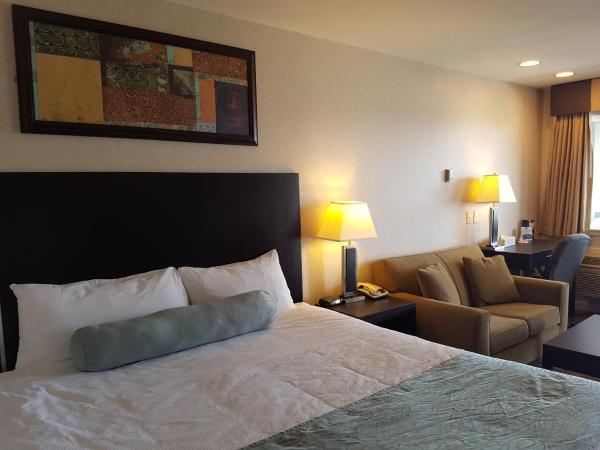 Travelodge by Wyndham Kamloops Mountview : photo 1 de la chambre chambre lit king-size avec canapé-lit - non-fumeurs