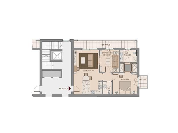 Delta Resort Apartments : photo 5 de la chambre appartement avec balcon et accès au spa