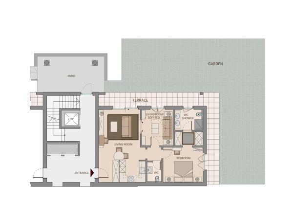 Delta Resort Apartments : photo 3 de la chambre apartment - ground floor with spa access