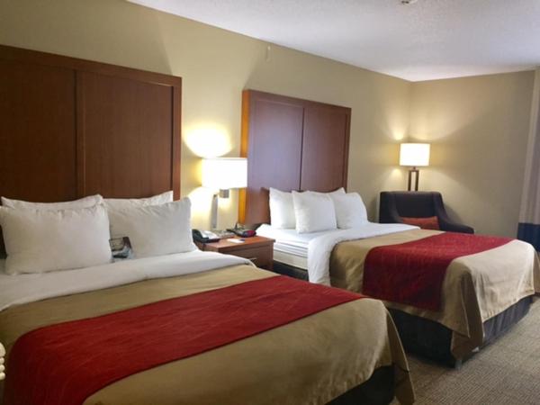 Comfort Inn & Suites Airport-American Way : photo 5 de la chambre chambre avec 2 grands lits queen-size