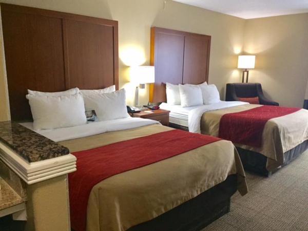 Comfort Inn & Suites Airport-American Way : photo 1 de la chambre chambre avec 2 grands lits queen-size