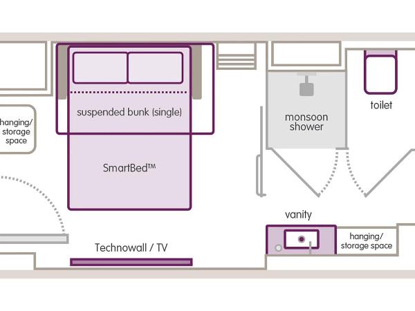 YOTEL Boston : photo 5 de la chambre hébergement premium avec 1 lit queen-size et 1 lit superposé