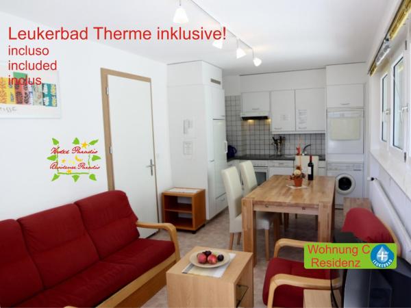 Hotel Paradis-Leukerbad-Therme : photo 10 de la chambre appartement 3 chambres avec balcon