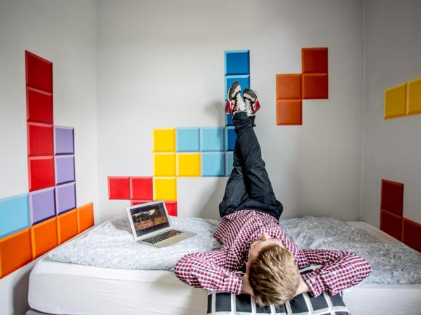 Tetris Sopot : photo 1 de la chambre chambre lits jumeaux avec salle de bains commune