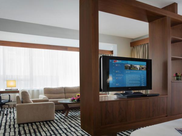 Jumeira Rotana - Dubai : photo 5 de la chambre ce studio spacieux dispose d’un balcon.