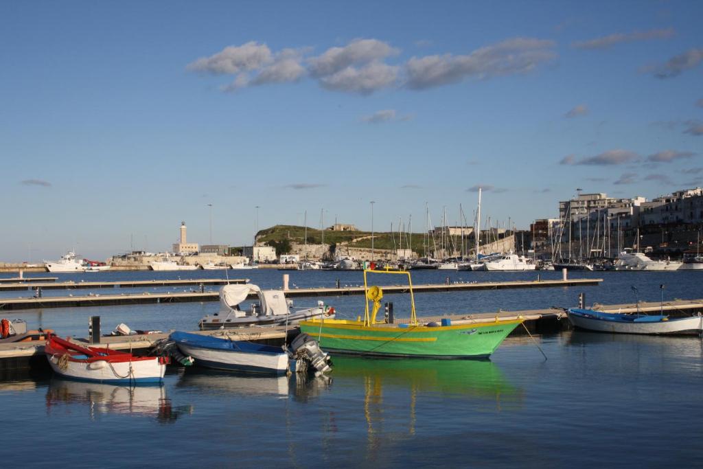 un groupe de bateaux est amarré dans un port dans l'établissement La Rotonda Sul Mare, à Vieste