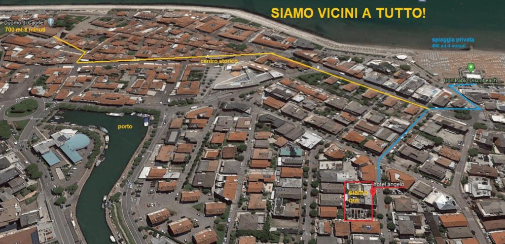 Une carte de vues sajo une tortue dans l'établissement Hotel Angelo, à Caorle