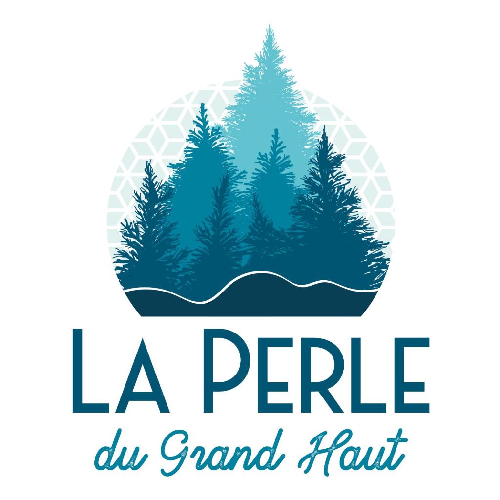 un logo pour la perille de grand faucon dans l'établissement La perle du Grand Haut, à Gérardmer
