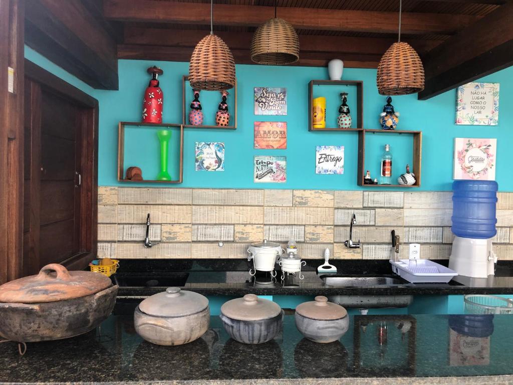 Casa com piscina e um quarto com ar split pé na areia a 50 metros da praia 3