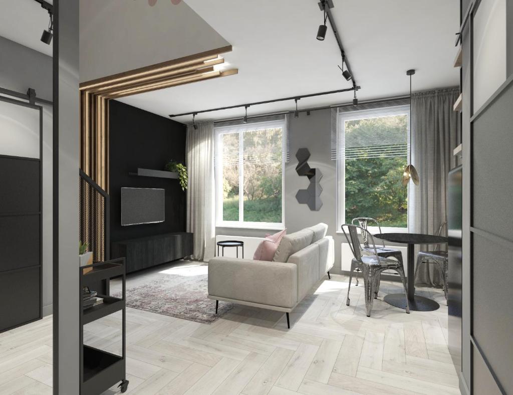 Dwupoziomowy Apartament N23 Centrum PARKING GRATIS Klimatyzacja Piotrkowska i Dworzec Fabryczna 500m 4