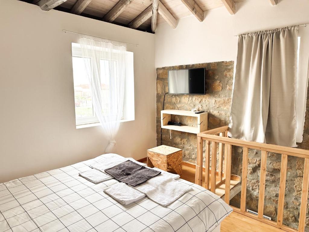 Surf-themed stone house at Kalliopi 2