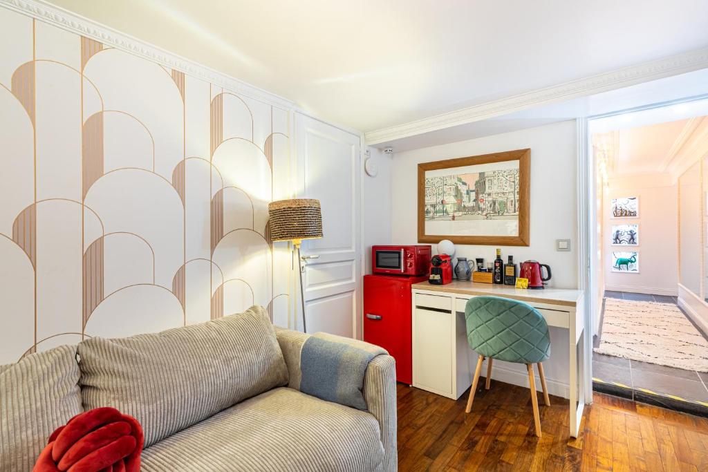 Modern Apartement Grand Paris, TV Salon, Sharing Garden, Villa des Ammonites 6