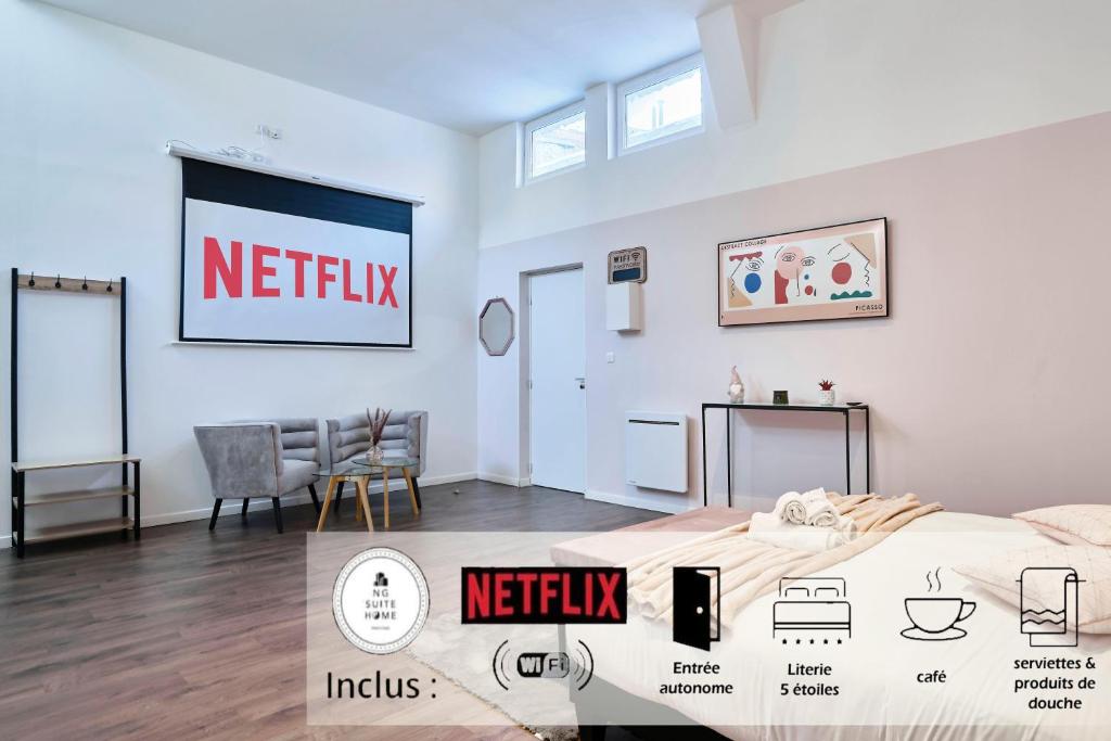 NG Prestige - Nain - Suite Spa Privatif - Jacuzzi - Netflix - Projecteur 6