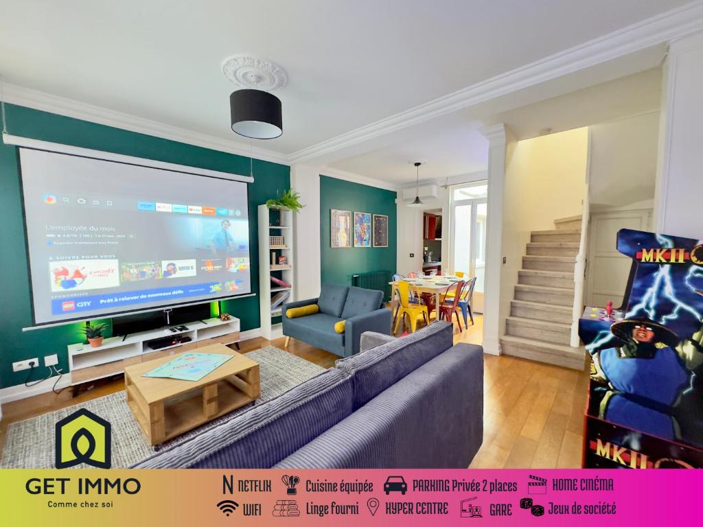 Maison 3ch - Cinéma - Game Room - Parking - Gare 1